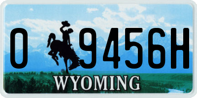 WY license plate 09456H