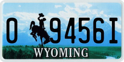 WY license plate 09456I