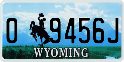 WY license plate 09456J