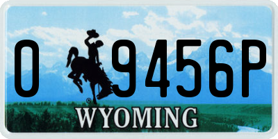WY license plate 09456P