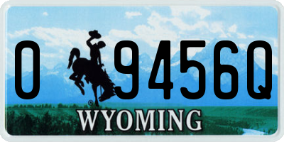 WY license plate 09456Q