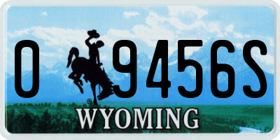WY license plate 09456S