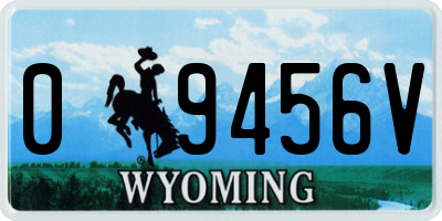 WY license plate 09456V