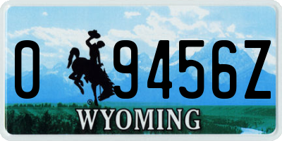 WY license plate 09456Z