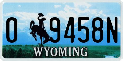 WY license plate 09458N
