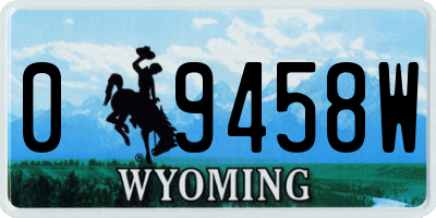 WY license plate 09458W
