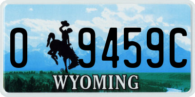 WY license plate 09459C