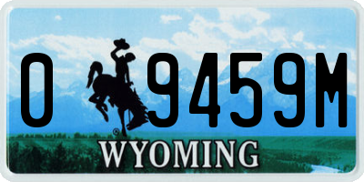 WY license plate 09459M