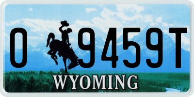 WY license plate 09459T