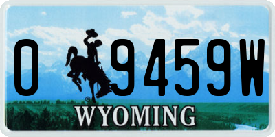 WY license plate 09459W