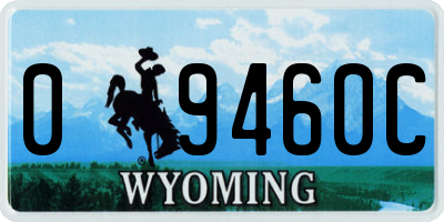WY license plate 09460C