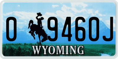 WY license plate 09460J