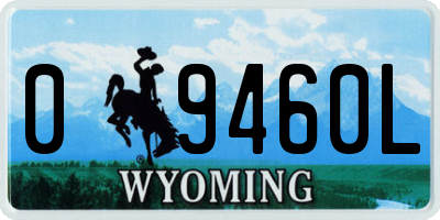 WY license plate 09460L