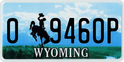 WY license plate 09460P