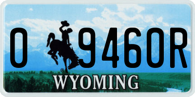 WY license plate 09460R