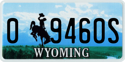 WY license plate 09460S