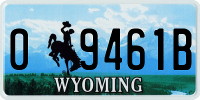 WY license plate 09461B
