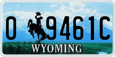 WY license plate 09461C