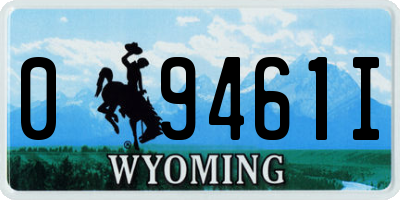 WY license plate 09461I