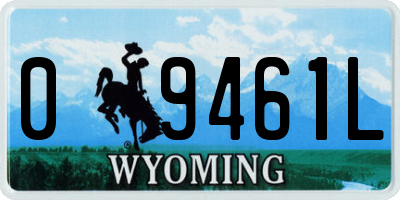 WY license plate 09461L