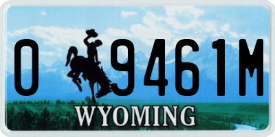 WY license plate 09461M