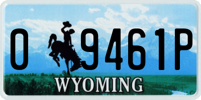 WY license plate 09461P