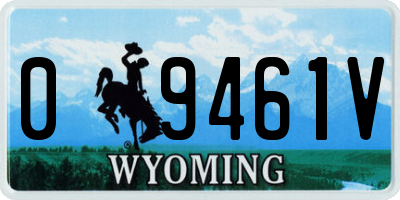 WY license plate 09461V