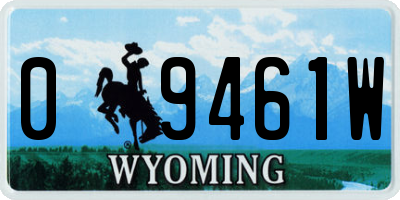 WY license plate 09461W