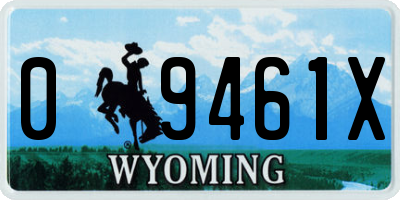 WY license plate 09461X