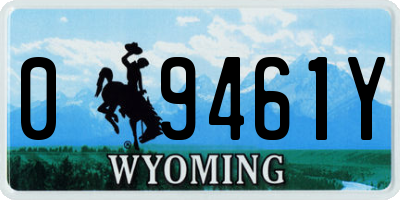 WY license plate 09461Y