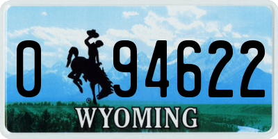 WY license plate 094622