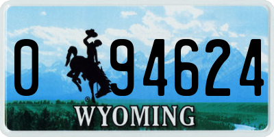 WY license plate 094624
