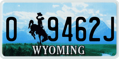 WY license plate 09462J