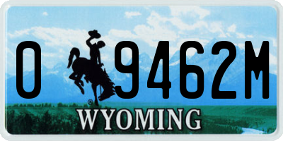 WY license plate 09462M