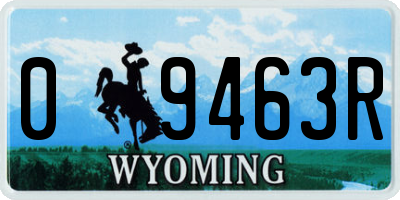 WY license plate 09463R