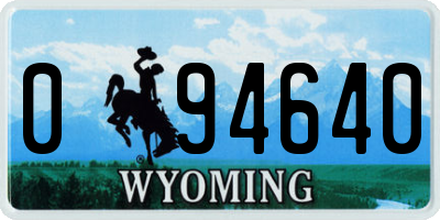 WY license plate 094640