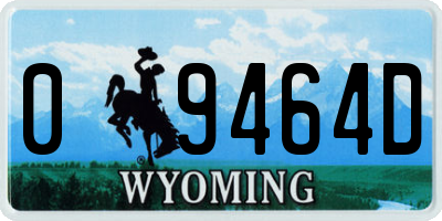 WY license plate 09464D