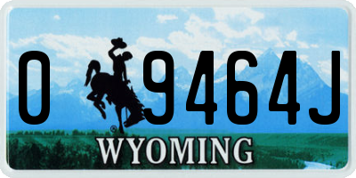 WY license plate 09464J