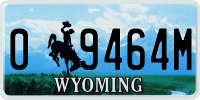 WY license plate 09464M