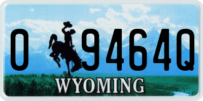 WY license plate 09464Q