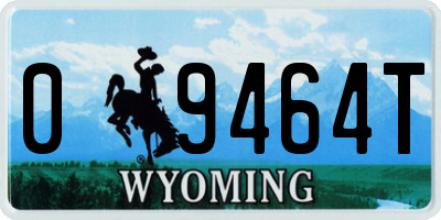 WY license plate 09464T