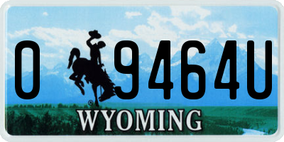 WY license plate 09464U