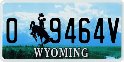 WY license plate 09464V