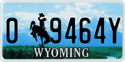 WY license plate 09464Y