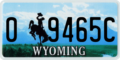 WY license plate 09465C