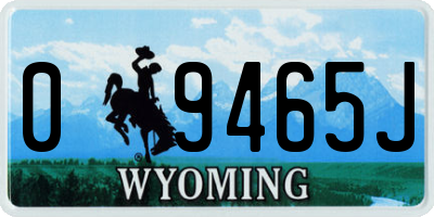 WY license plate 09465J