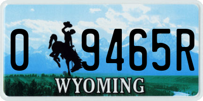 WY license plate 09465R