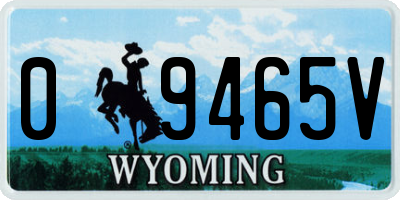 WY license plate 09465V