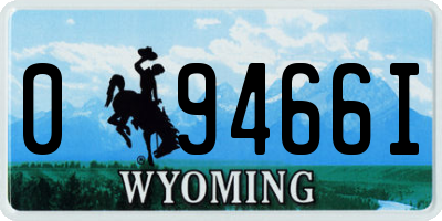 WY license plate 09466I