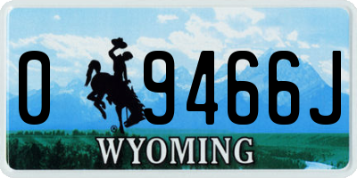 WY license plate 09466J